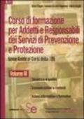 Corso di formazione per addetti e responsabili dei sistemi di prevenzione e protezione. Linee guida ai corsi della 195: 3