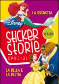 Storie: La bella e la bestia-La sirenetta. Con adesivi. Ediz. illustrata