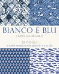 Bianco e blu. 12 fogli di carta regalo di alta qualità. Ediz. a colori