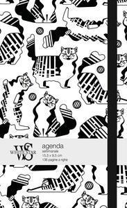 Agenda White Star 2021, 12 mesi Gatti - 15,5x9,5 cm