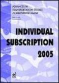 Advances in transportation studies. An international journal. Individual subscription 2005