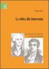 La critica alla democrazia in Joseph de Maistre e Louis de Bonald