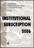 Advances in transportation studies. An international journal. Institutional subscription (2006)