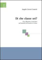 Di che classe sei? Una riflessione sociologica sull'attualità dell'analisi di classe