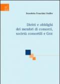 Diritti e obblighi dei membri di consorzi, società consortili e GEIE