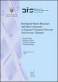 Distributed power allocation with rate constraints in gaussian frequency-selective interference channels