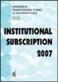 Advances in transportation studies. An international journal. Institutional subscription 2007