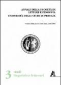 Annali della Facoltà di lettere e filosofia dell'Università degli Studi di Perugia. 2ª sezione di studi storico-antropologici (2005-2006). 43.