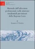 Manuale dell'educazione professionale nelle strutture residenziali per minori della regione Lazio