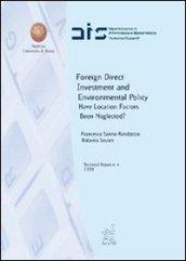 Foreign direct investment and environmental policy. Have location factors been neglected?