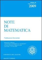 Note di matematica