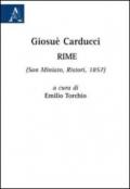 Giosuè Carducci. Rime (San Miniato, Ristori, 1857)