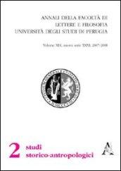 Annali della Facoltà di lettere e filosofia dell'Università degli Studi di Perugia. 2ª sezione di studi storico-antropologici (2007-2008). Nuova sierie: 31