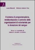 Il sistema di programmazione, rendicontazione e controllo delle organizzazioni di volontariato per la donazione del sangue.