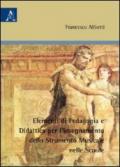 Elementi di pedagogia e didattica per l'insegnamento dello strumento musicale nelle scuole
