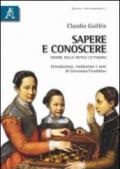 Sapere e conoscere. Dimore della critica letteraria