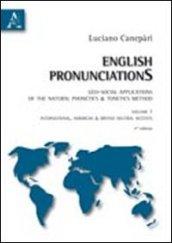 English pronunciations. Geo-social applications of the natural phonetics & tonetics method