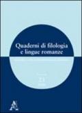 Quaderni di filologia e lingue romanze. Ricerche svolte nell'Università di Macerata (2008). Con CD-ROM: 23
