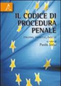 Il codice di procedura penale. Ediz. italiana, francese e inglese