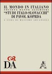 Studi italo-slovacchi di Pavol Koprda