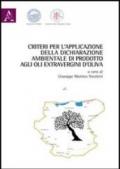 Criteri per l'applicazione della dichiarazione ambientale di prodotto agli oli extravergini d'oliva