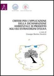 Criteri per l'applicazione della dichiarazione ambientale di prodotto agli oli extravergini d'oliva