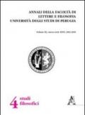 Annali della Facoltà di lettere e filosofia dell'Università degli Studi di Perugia. 4ª sezione di studi filosofici. Nuova serie (2003-2005): 40