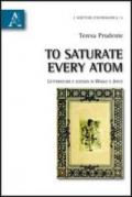 To saturate every atom. Letteratura e scienza in Woolf e Joyce