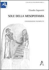 Sole della Mesopotamia. Considerazioni incomplete