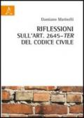 Riflessioni sull'art. 2645 ter del codice civile