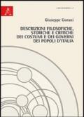 Descrizioni filosofiche, storiche e critiche dei costumi e dei governi dei popoli d'Italia