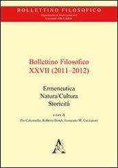 Bollettino filosofico (2011-2012): 27