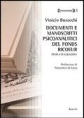 Documenti e manoscritti psicoanalitici del Fonds Ricoeur. Prima catalogazione