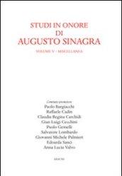 Studi in onore di Augusto Sinagra: 5