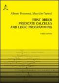 First order predicate calculus and logic programming