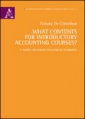 What contents for introductory accounting courses? A survey on italian faculties of economics