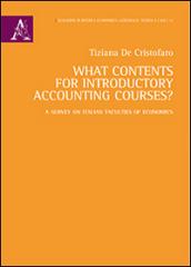 What contents for introductory accounting courses? A survey on italian faculties of economics