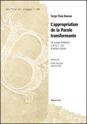 L'appropriation de la parole transformante. De la praxis chrétienne à 2R 22,3 - 23,3 et Verbum Domini