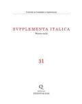 Supplementa Italica. Nuova serie (2019). Vol. 31