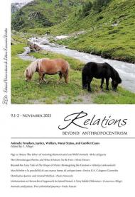 Relations. Beyond anthropocentrism (2021). Vol. 9/1-2: Animals: freedom, justice, welfare, moral status, and conflict cases