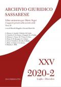 Archivio giuridico sassarese (2020). Vol. 2/2: Liber amicorum per Mario Segni