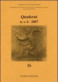 Quaderni del Dipartimento di filologia linguistica e tradizione classica (2007)