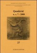 Quaderni del Dipartimento di filologia linguistica e tradizione classica (2008). 7.