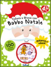 Colora e gioca con Babbo Natale. Con adesivi