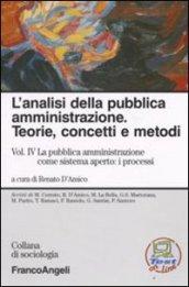 L'analisi della pubblica amministrazione. Teorie, concetti e metodi. 4.La pubblica amministrazione come sistema aperto: i processi