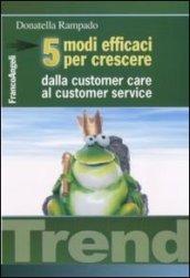 Cinque modi efficaci per crescere. Dalla customer care al customer service