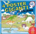 Dinosauri, aeroporto, stazione fattoria. 4 poster giganti da colorare for boys. Ediz. a colori