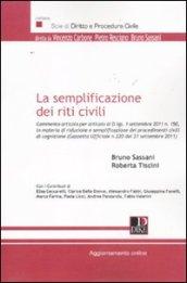 La semplificazione dei riti civili