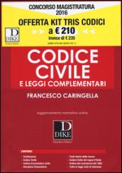 Tris codici concorso magistratura 2016 [Codice amministrativo, Codice civile e leggi complementari, Codice penale e leggi complementari]