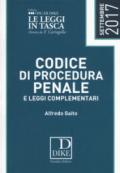 Codice di procedura penale e leggi complementari 2017